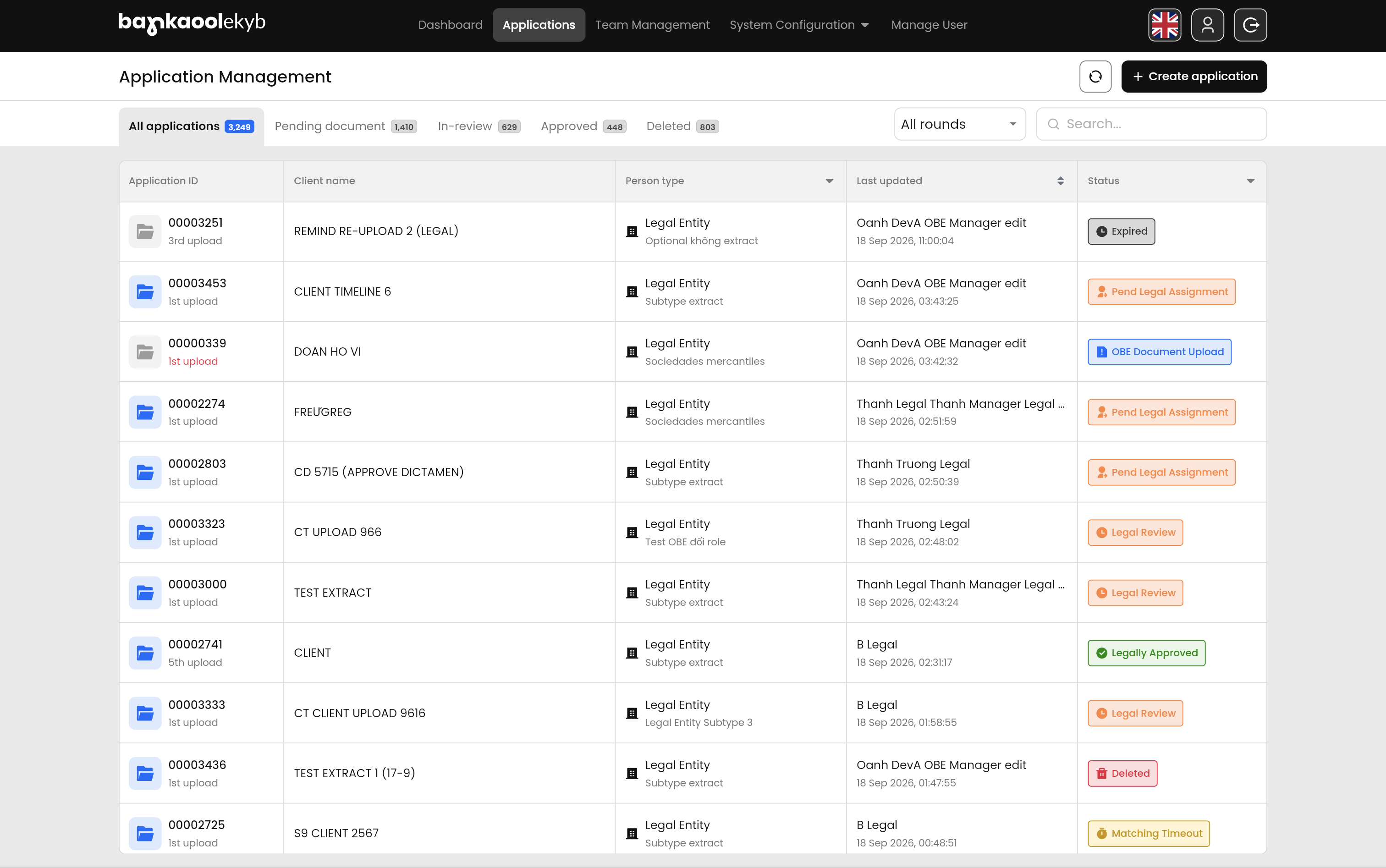 Application management